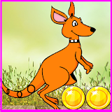 jungle hopping kangaroo icon