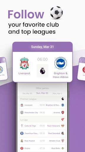 Android application FanClub: Soccer Scores & Chats screenshort