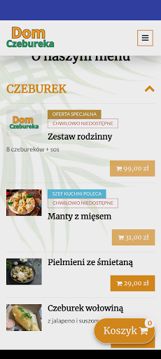 Android application Dom Czebureka screenshort