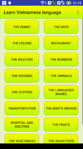 Android application Learn Vietnamese language screenshort