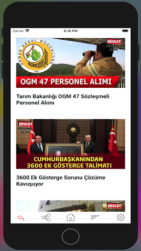 Android application Devlet Personel Alımı screenshort