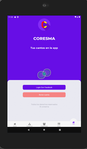 Android application Coresma - Letras de cantos screenshort