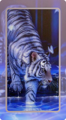 Blue Neon Tiger Wallpaperのおすすめ画像3