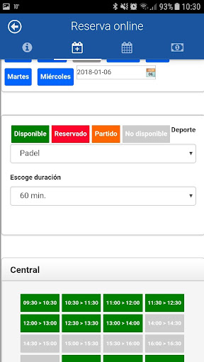 Burpadel Reservas Screen 2