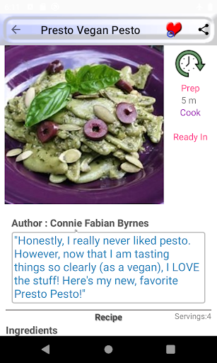 Pesto Sauce recipe Screen 2