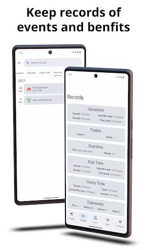 Screenshot of Fire Shift Calendar