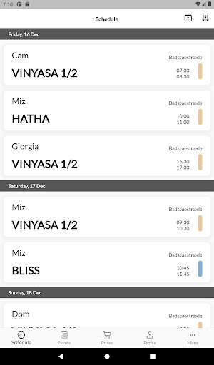 Android application KAÍLO yoga screenshort