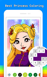 Princess Pixel Coloring Art