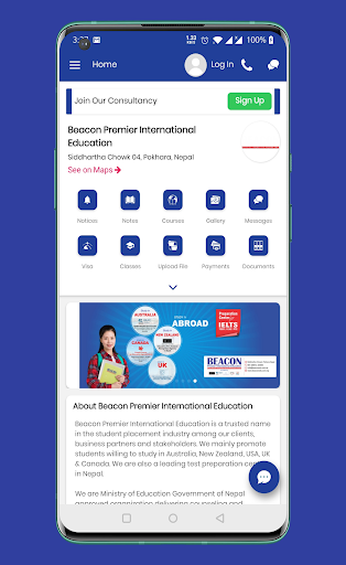 Android application BEACON - Educational Consultan screenshort
