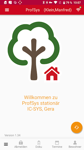 Android application ProfSys stationär (IC-SYS) screenshort