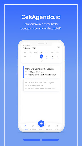 Android application CekAgenda screenshort