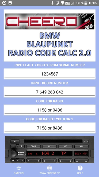 RADIO CODE for BMW BUSINESS - 1.1.1 - (Android)