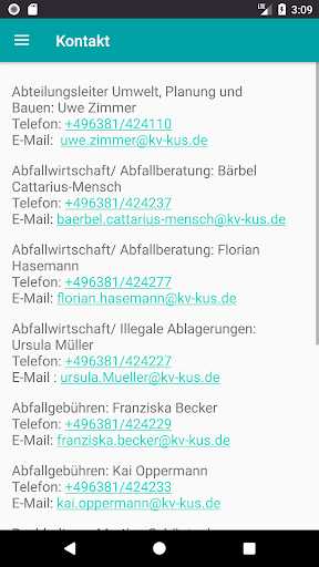 Android application Abfallapp Landkreis Kusel screenshort