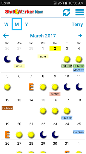 Android application Shift Worker Now screenshort