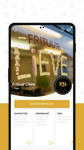 Android application Frituur Lieve screenshort