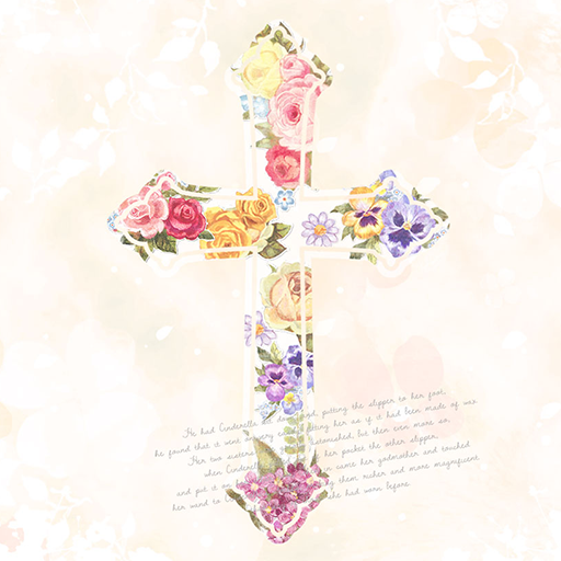 Cute Theme-Floral Cross- logo