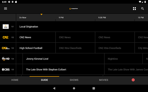 Screenshot of Comporium Stream TV