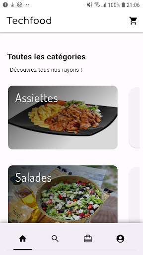 Android application Techfood screenshort
