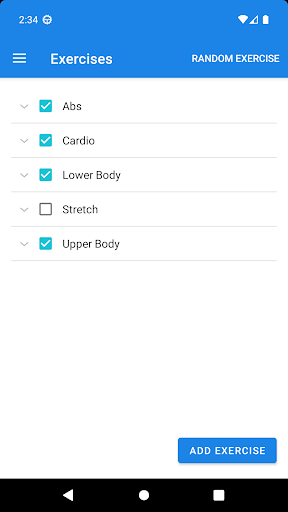 Exercise Reminders Screen 2