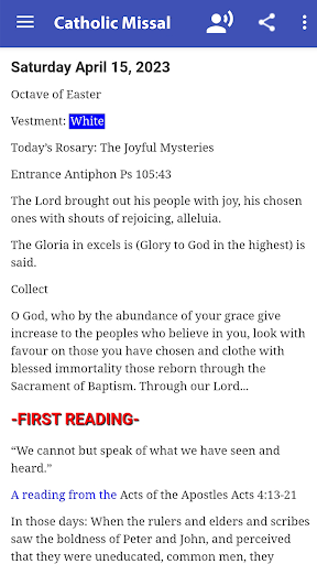 Android application Catholic Missal Offline screenshort