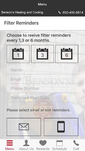 Bensons Heating and Air Screen 3