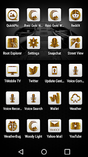 Raid Gold White Icon Pack Captura de pantalla