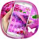 紫は、3Dクリスタルのテーマをバラ - Androidアプリ