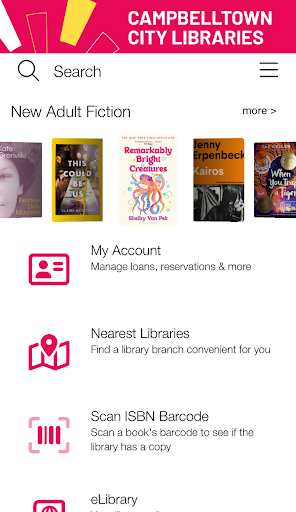 Android application Campbelltown City Library screenshort