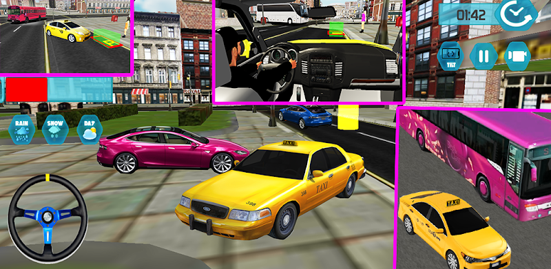 City Taxi Games-Taxi Car Games