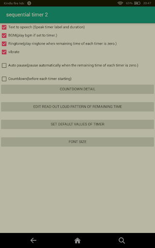 programmable timer Screen 2