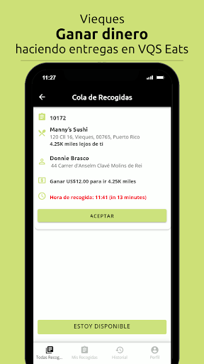 Android application VQS Eats Conductor screenshort