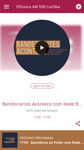 Android application Difusora AM 590 Curitiba screenshort
