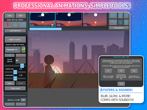 Screenshot of Stick Nodes - Animation