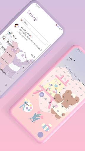 Cute Bear EMUI 10/11 Theme Screen 3