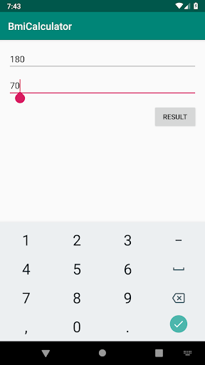 BMI Calculator Screen 3