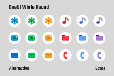 OneUI White - Round Icon Pack لقطة شاشة