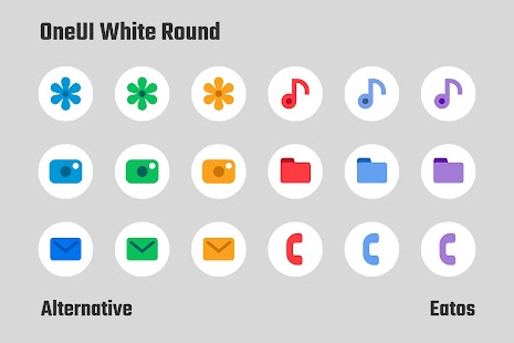 OneUI White - Round Icon Pack Captura de pantalla