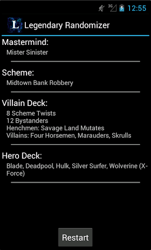 Smart Randomizer for Marvel Legendary DBG APK MOD – Monnaie Illimitées (Astuce) screenshots hack proof 2