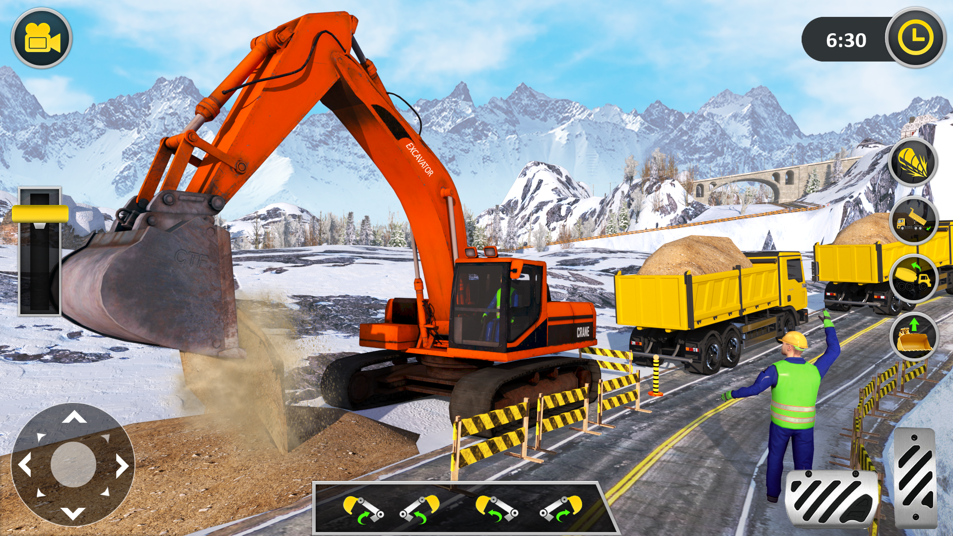 Snow Excavator Truck Games 3D