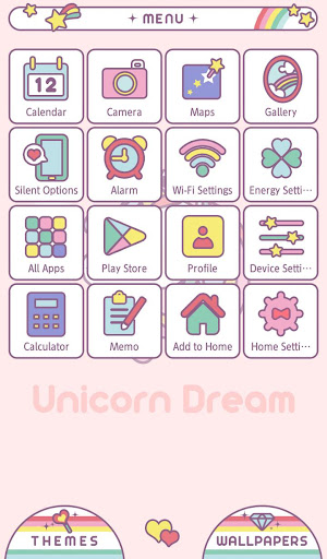 Unicorn Dream Theme Screen 2