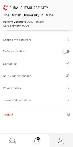 TECOM Group Parking App Screen 3