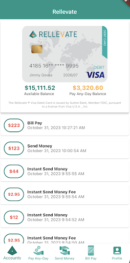 Rellevate App Screen 2