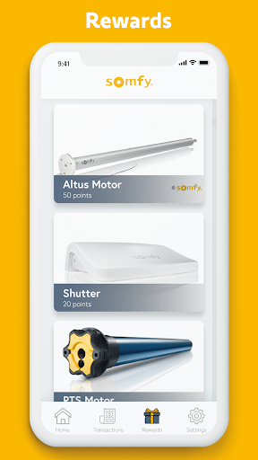 Somfy Rewards Screen 2