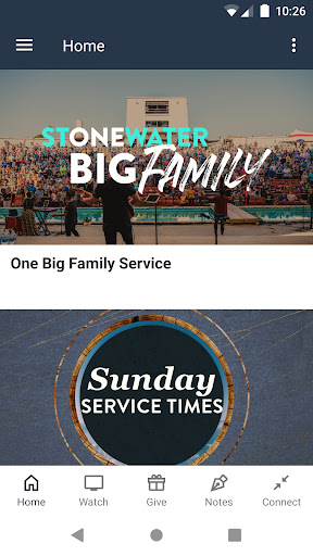 Screenshot of StoneWater Church
