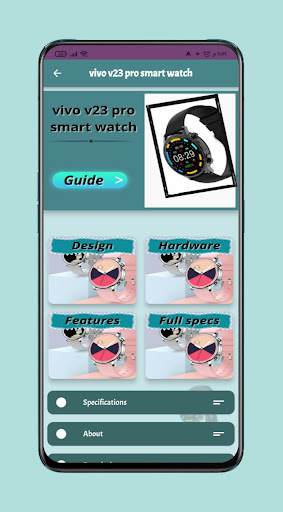 Android application vivo v23 pro smart watch guide screenshort