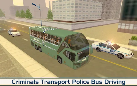 怒った犯罪者の交通：警察のバスシム