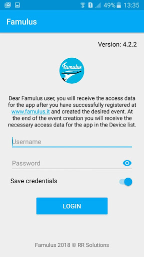 Android application Famulus screenshort