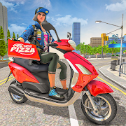 Scooty Bike Pizza Delivery Girl Simulator