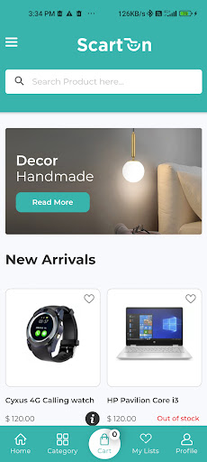 Android application Scarton Cs cart Mobile App screenshort