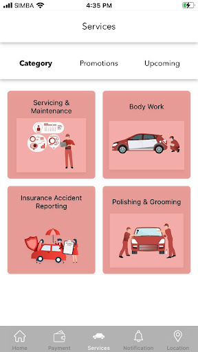 Android application MsCarAuto screenshort